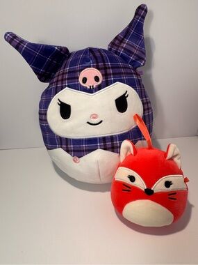 Squishmallows Kuromi & Mini Fox Plush Bundle | Sanrio Collectable stuffed animal